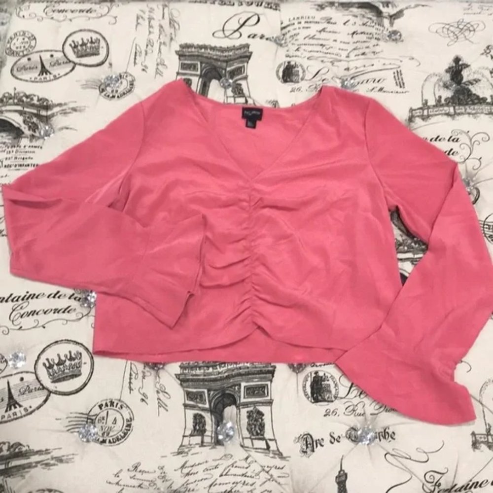 Free Press Ruched Bell Sleeve Top - Picture 3 of 8